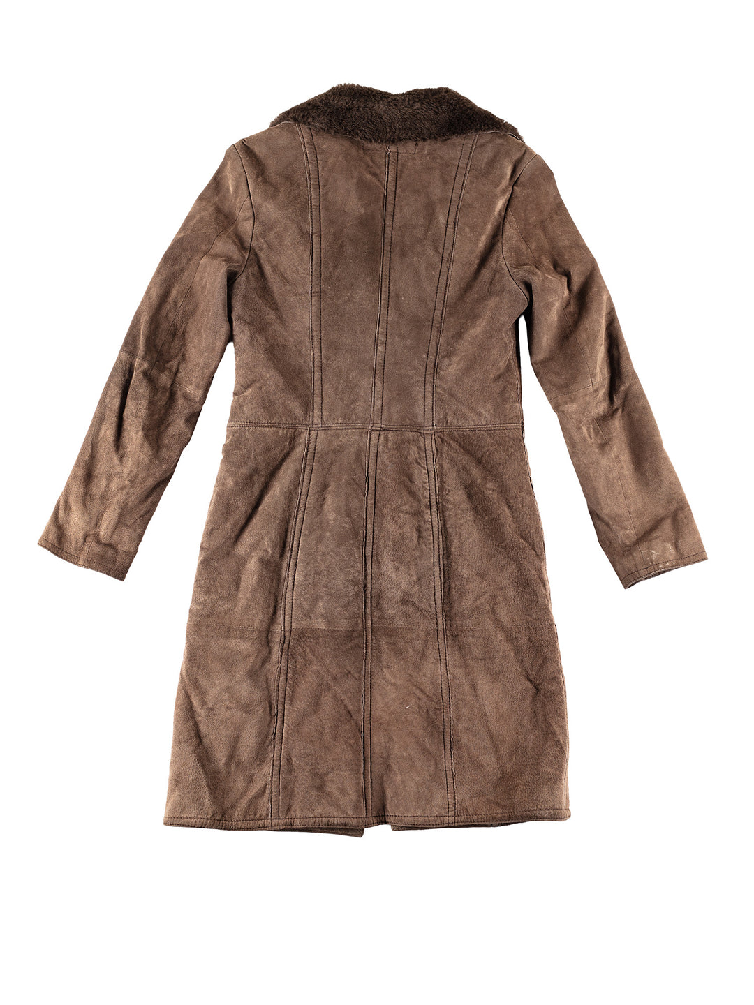 Vintage 70's Women Faux Sheepskin Coat in BrownMN331