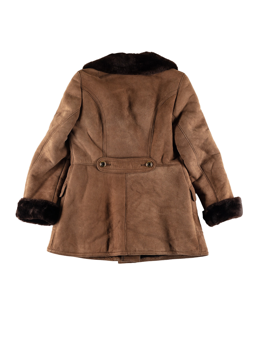 Vintage 70's Women Sheepskin Coat in BrownMN747