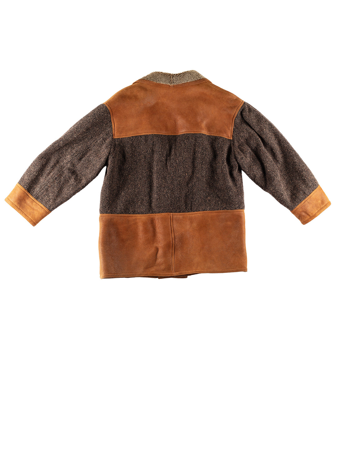 Vintage 80's Men Sheepskin/Wool Coat in BrownVN751