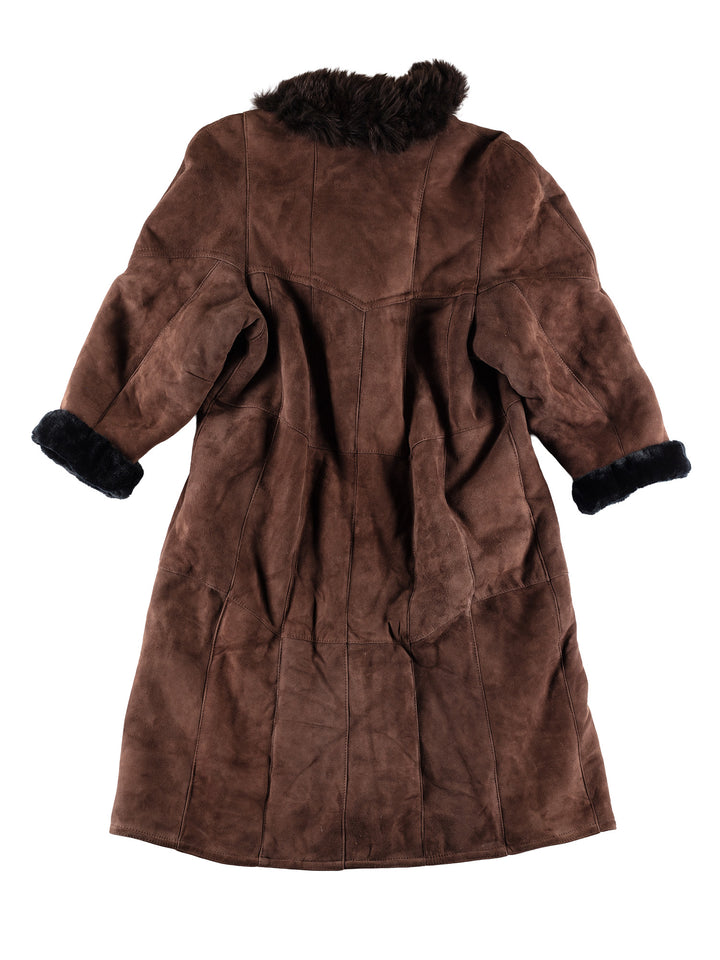 Vintage 70's Women Sheepskin Coat in BrownMN499
