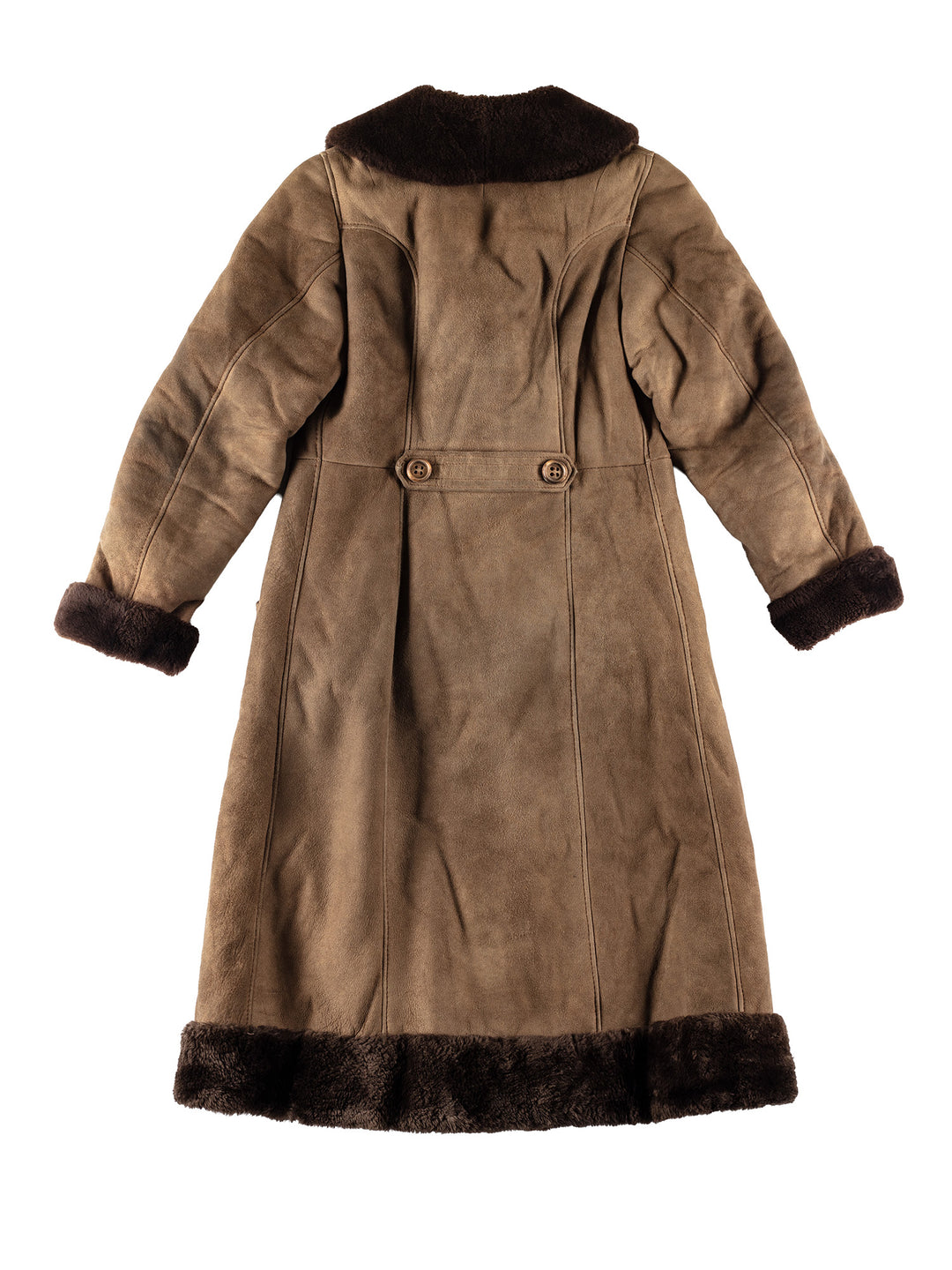 Vintage 70's Women Sheepskin Coat in BrownMN805
