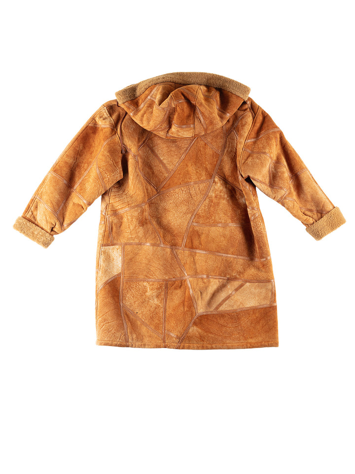 Vintage 70's Women Sheepskin Coat in BrownMN764