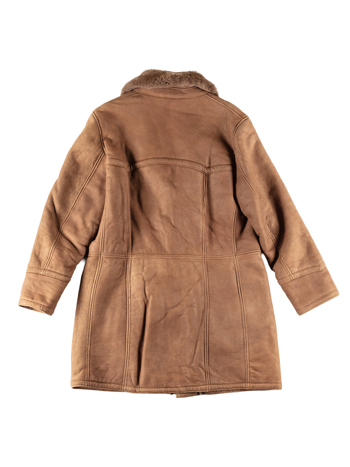 Vintage 70's Men Sheepskin Coat in BrownVN678