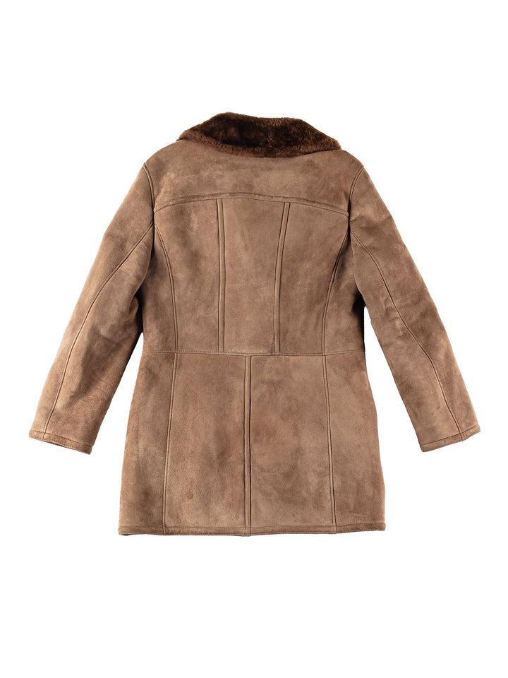 Vintage 70's Men Sheepskin Coat in BrownVN306