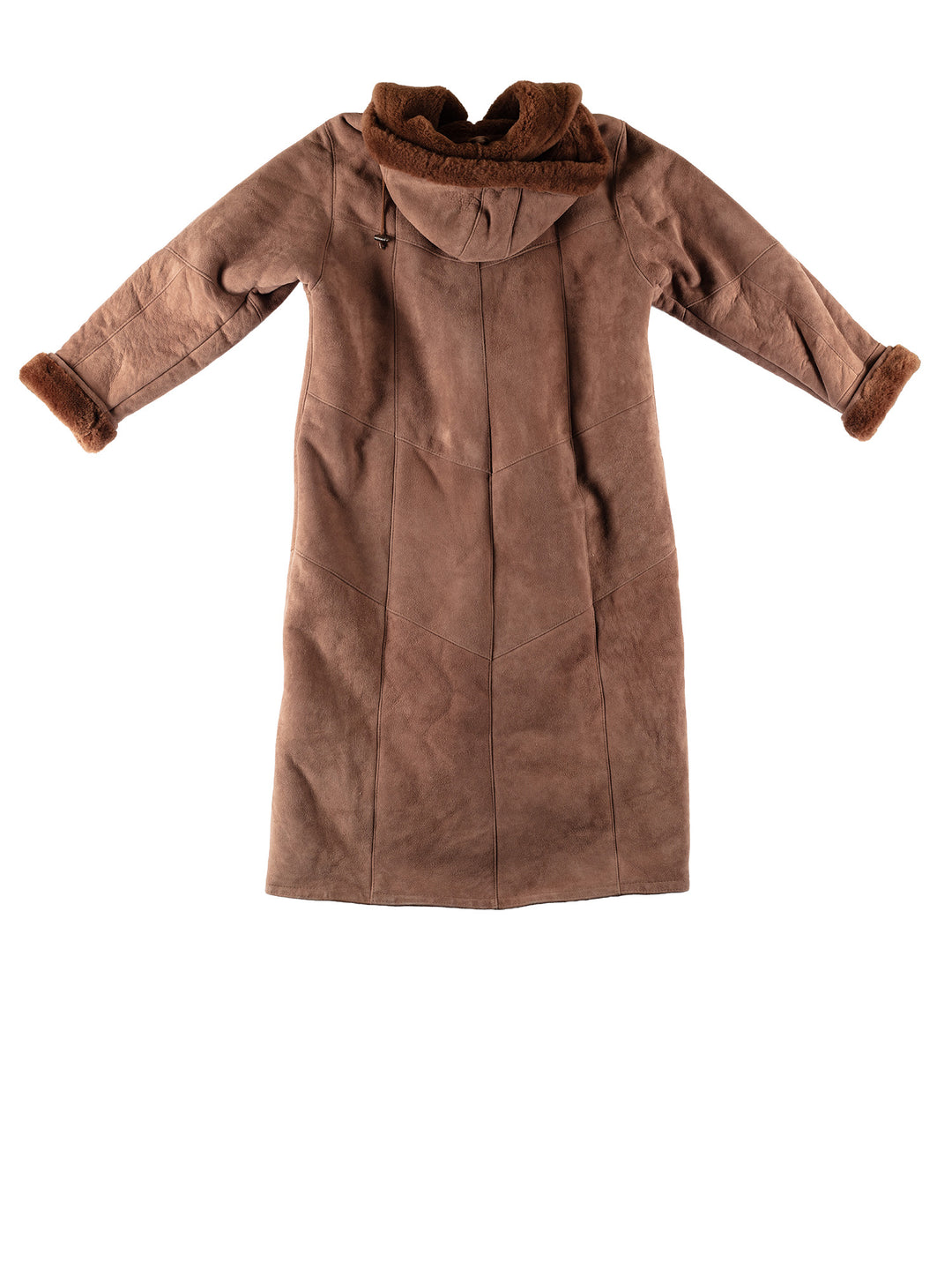 Vintage 80's Women Sheepskin Coat in BrownMN733
