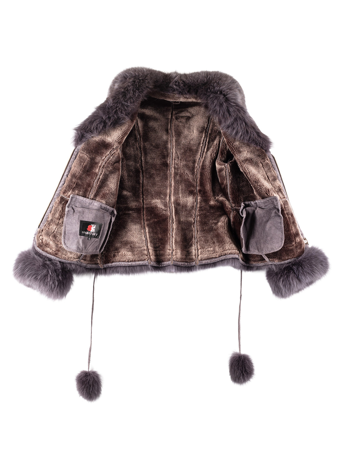 Vintage 00's Women Sheepskin Coat in Purple