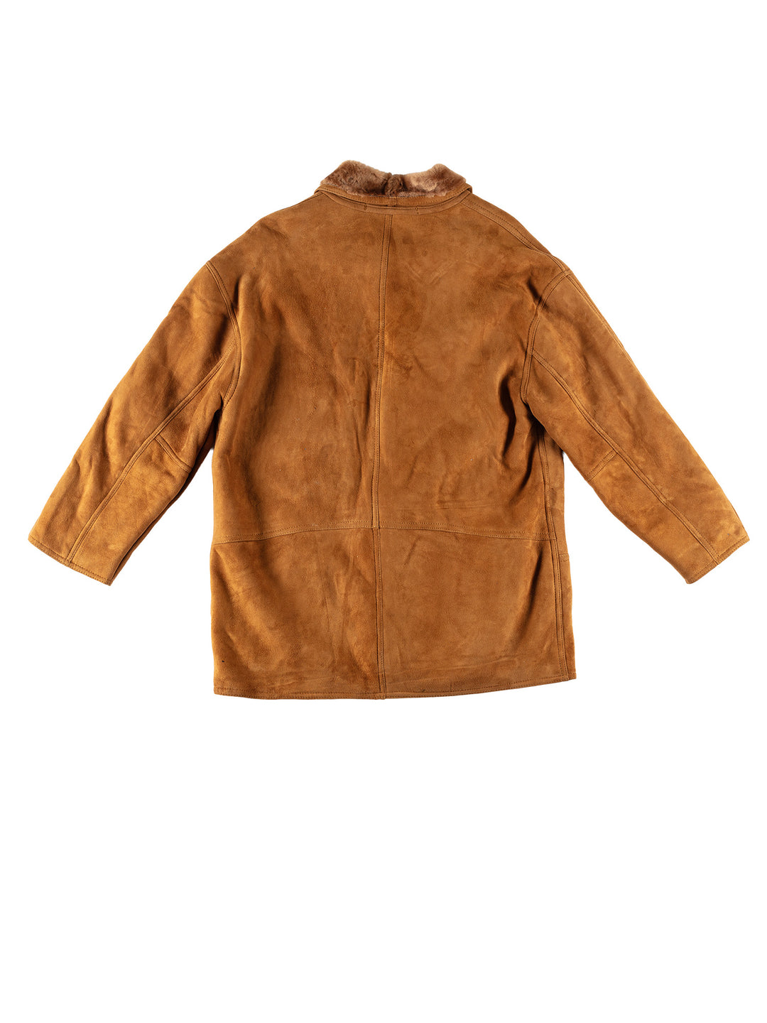 Vintage 80's Men Sheepskin Coat in BrownVN698