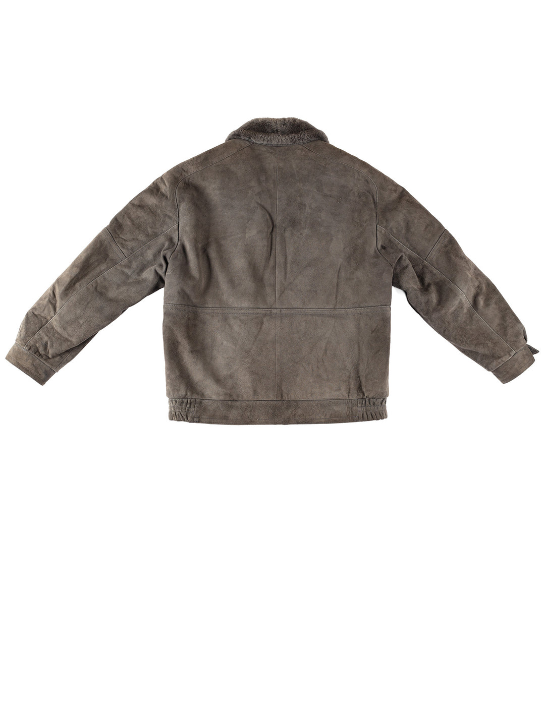 Vintage 90's Men Faux Sheepskin Jacket in GrayVN283