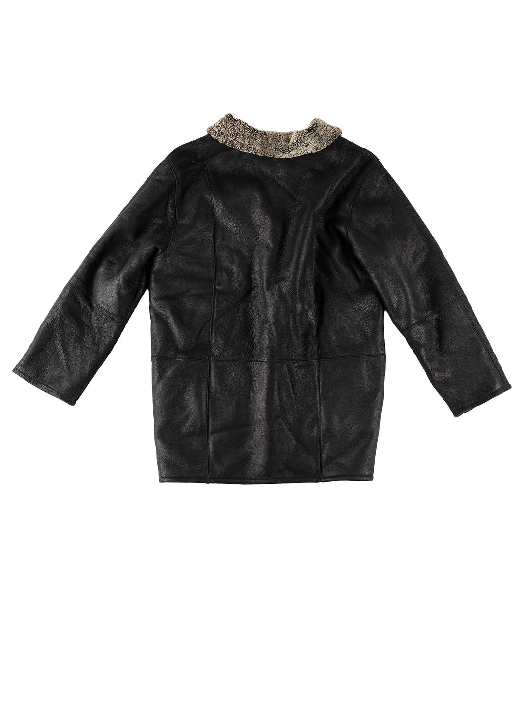 Vintage 90's Women Sheepskin Coat in BlackMN592
