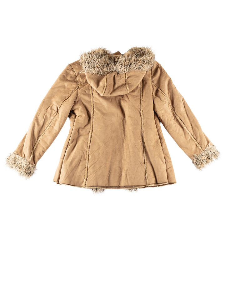 Vintage 70's Women Sheepskin Coat in BeigeMN655