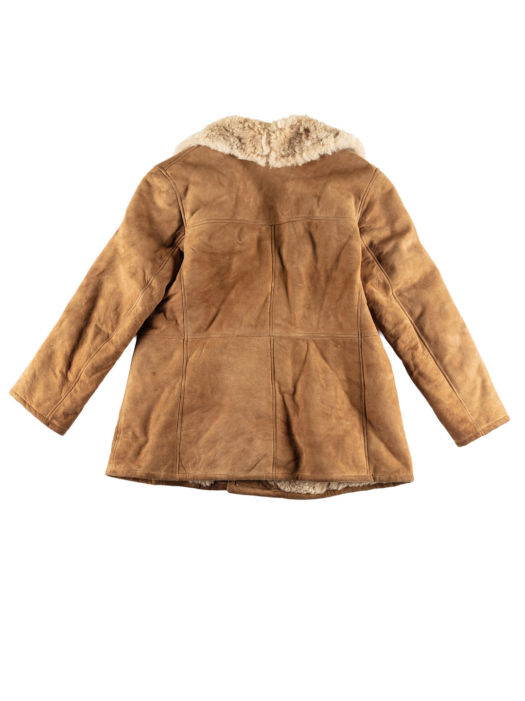 Vintage 80's Men Sheepskin Coat in BrownVN454