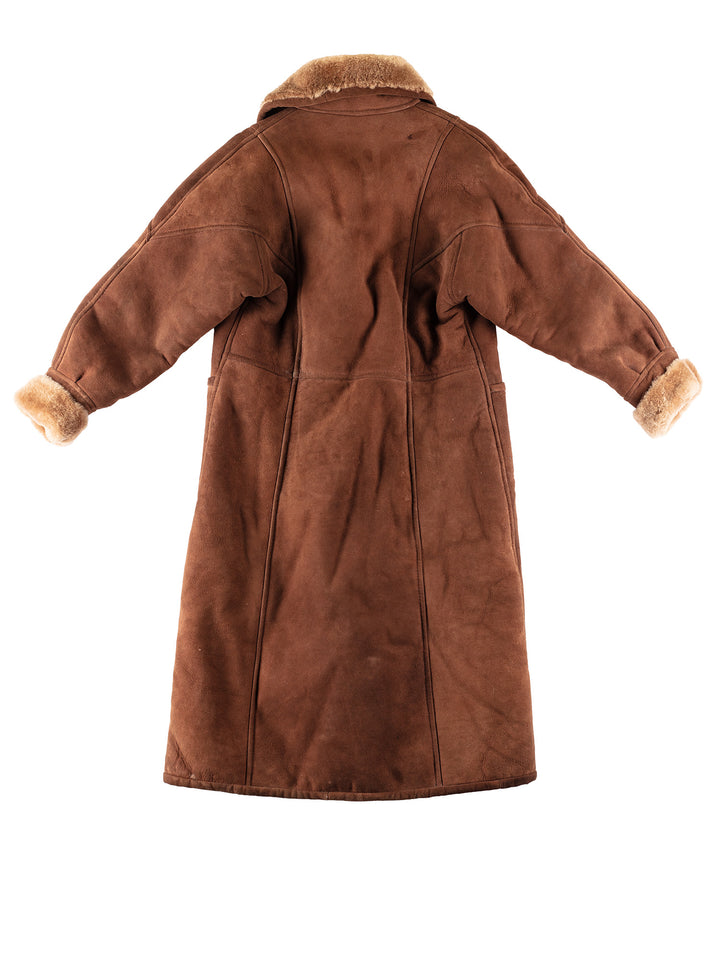 Vintage 70's Women Sheepskin Coat in BrownMN328