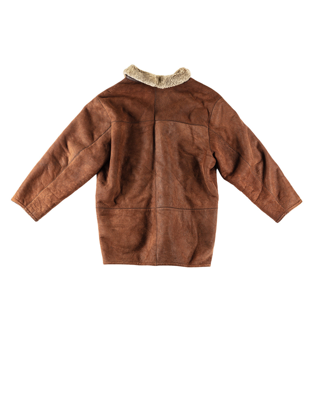 Vintage 80's Men Sheepskin Coat in BrownVN323