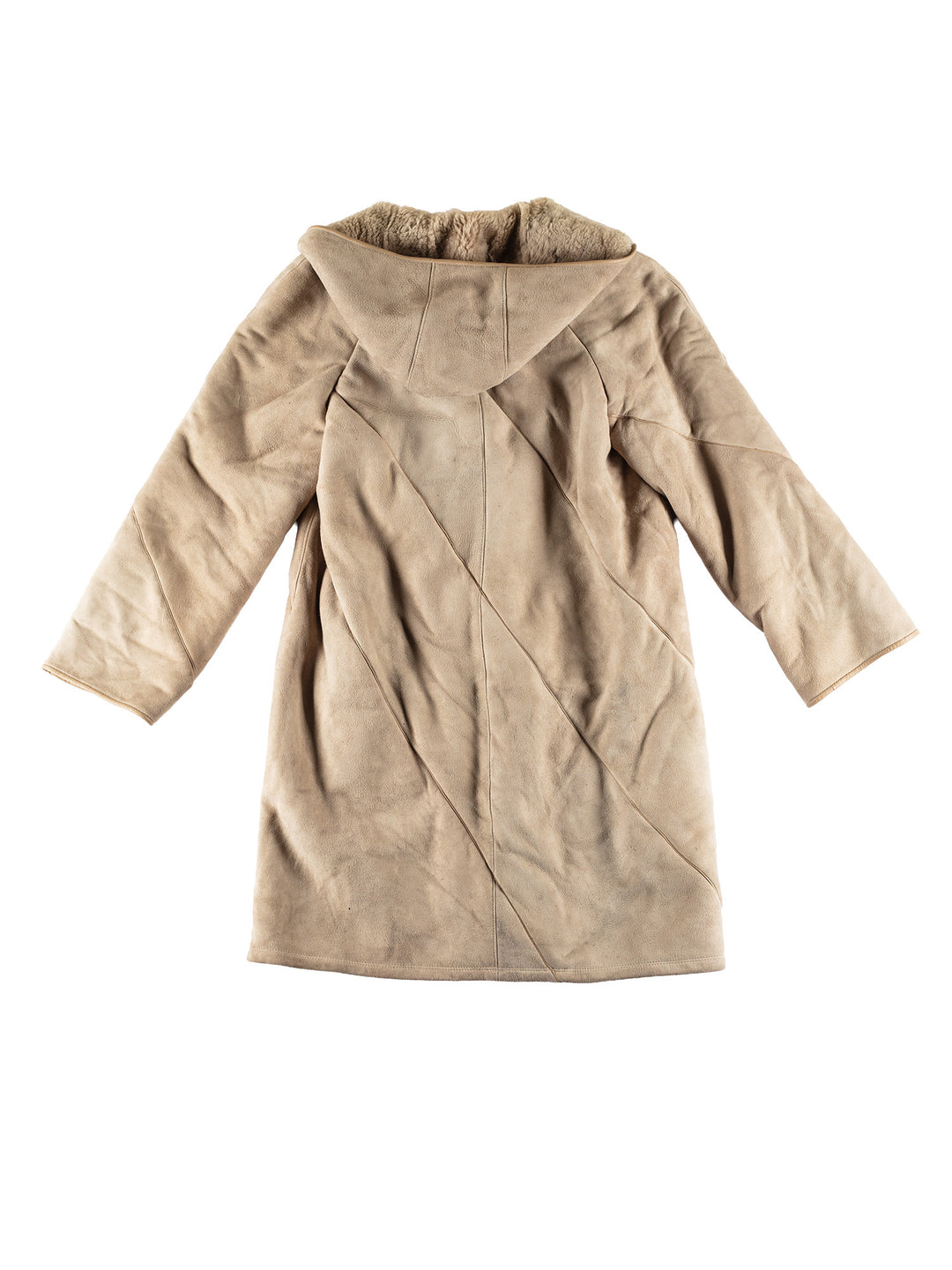 Vintage 80's Women Sheepskin Coat in BeigeMN485