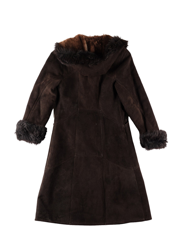 Vintage 70's Women Sheepskin Coat in BrownMN273