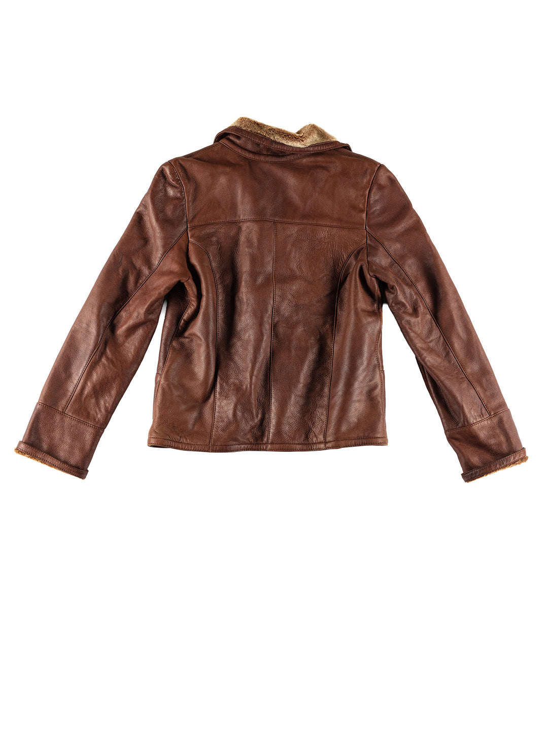 Vintage 70's Women Sheepskin Jacket in BrownMN489