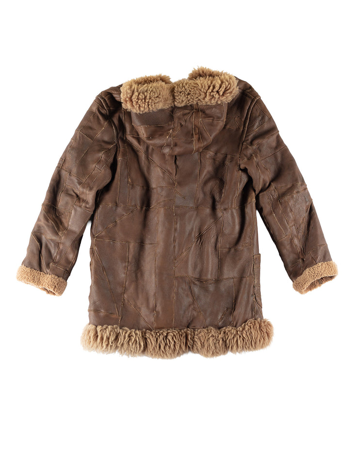 Vintage 70's Women Sheepskin Coat in BrownMN759