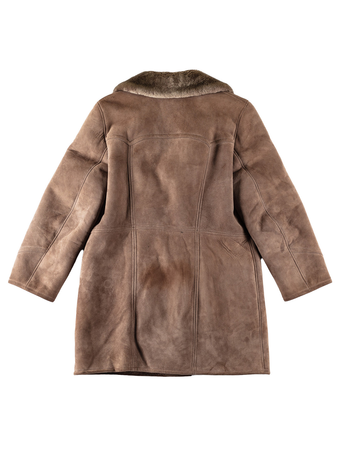 Vintage 80's Men Sheepskin Coat in BrownVN419