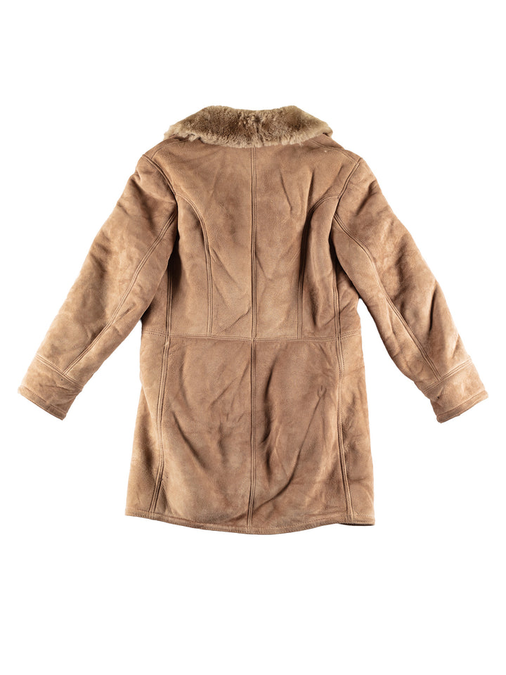 Vintage 70's Men Sheepskin Coat in BeigeVN464