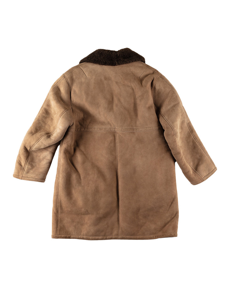 Vintage 70's Men Sheepskin Coat in BrownVN553