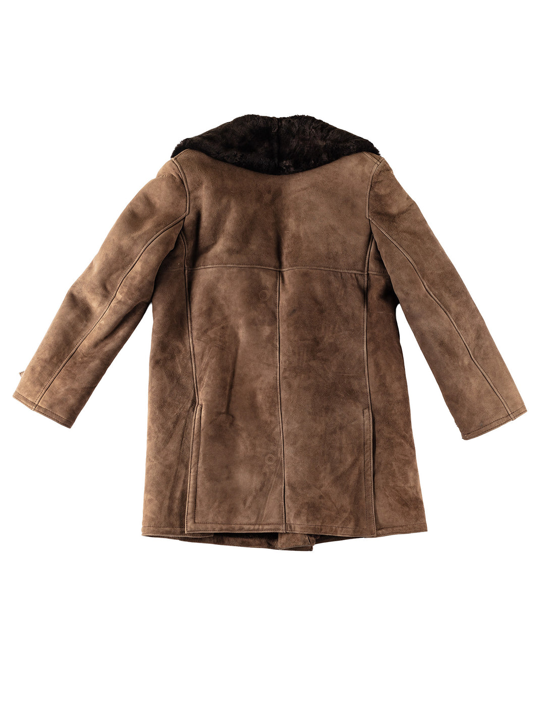 Vintage 80's Men Sheepskin Coat in BrownVN366