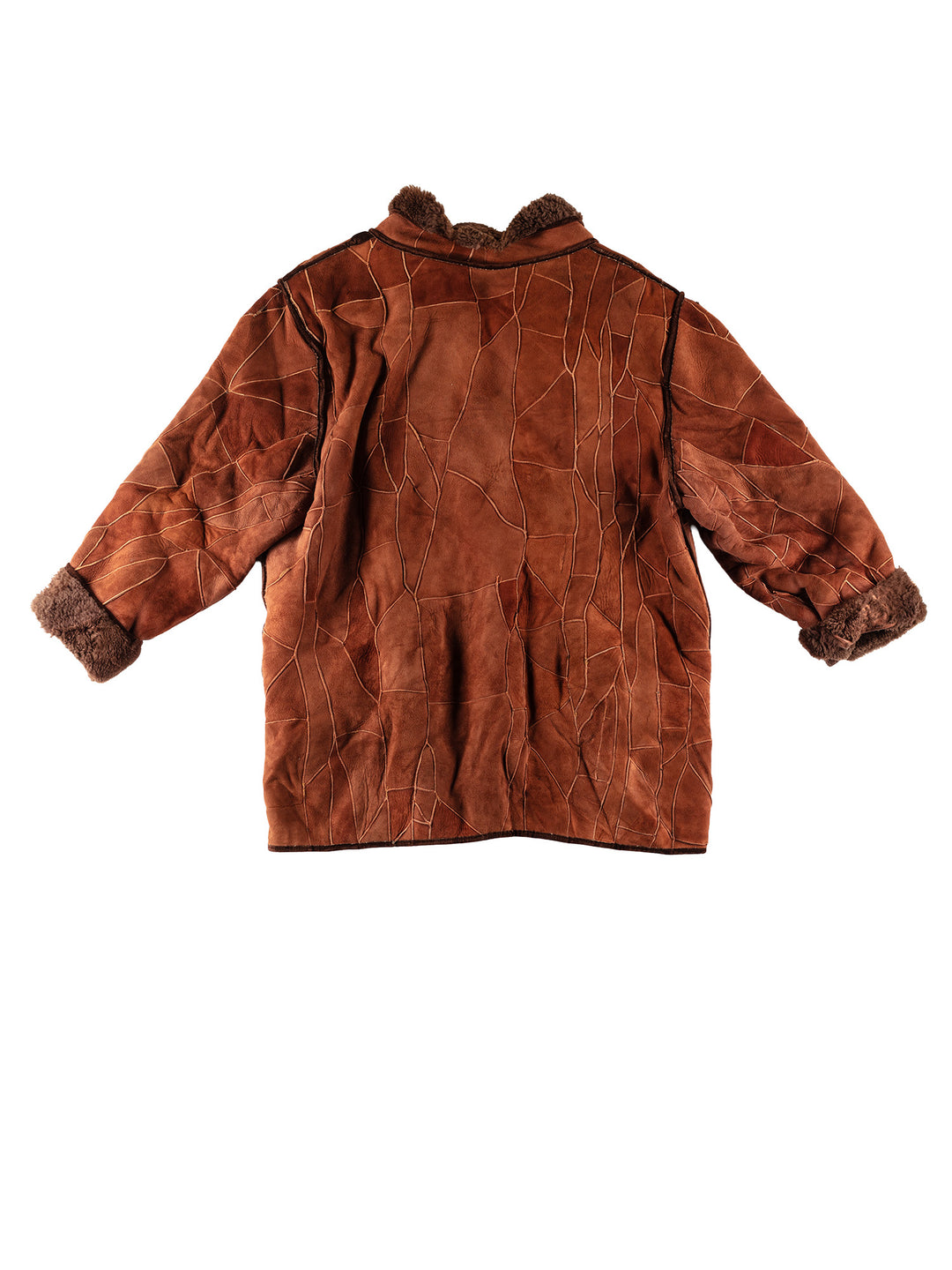 Vintage 80's Women Sheepskin Jacket in BrownMN792