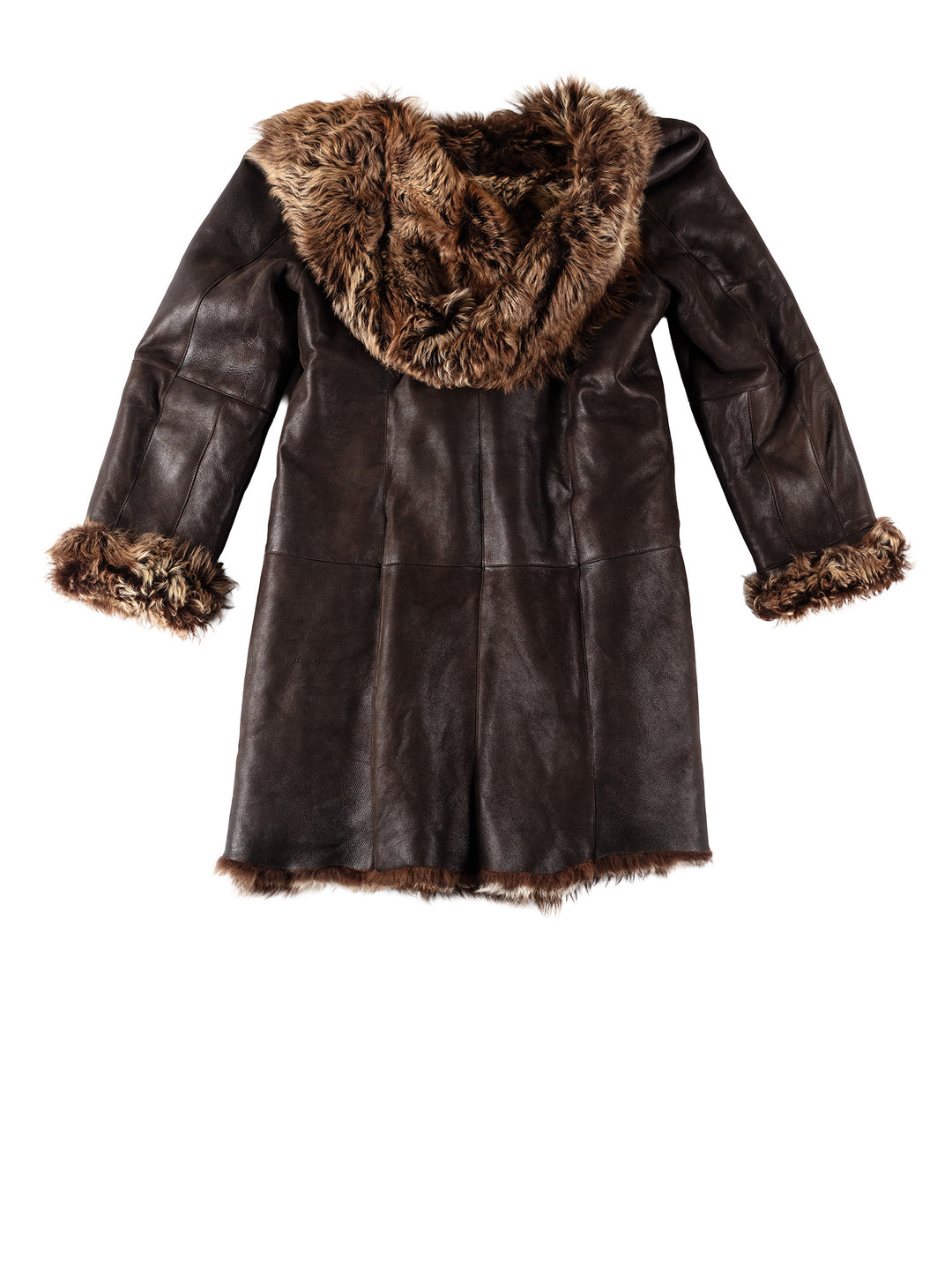 Vintage 70's Women Sheepskin Coat in BrownMN558