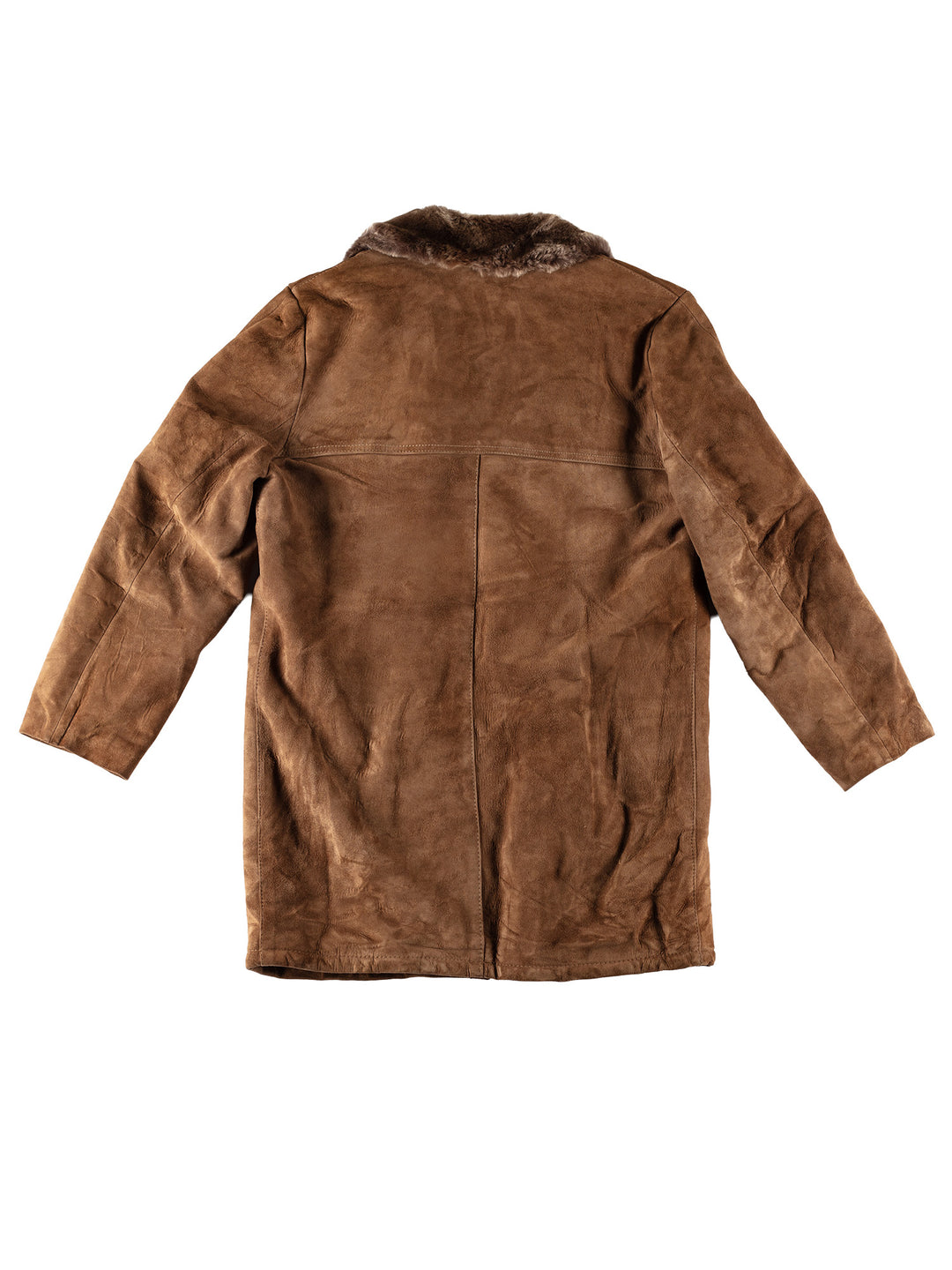 Vintage 70's Men Faux Sheepskin Coat in BrownVN537