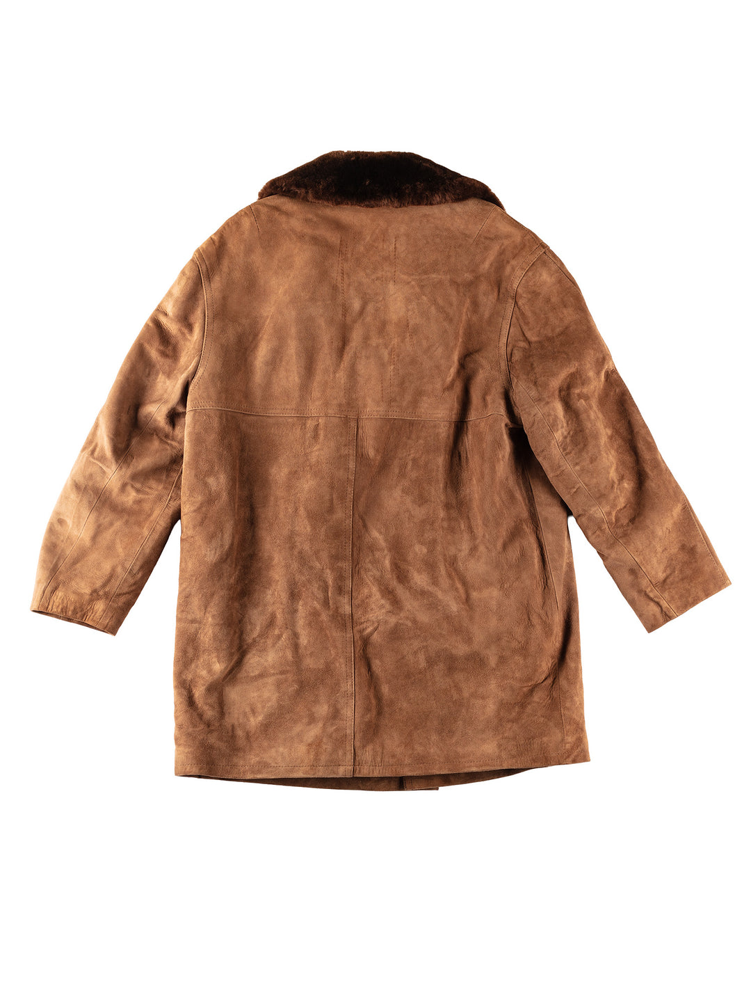 Vintage 70's Men Faux Sheepskin Coat in BrownVN321