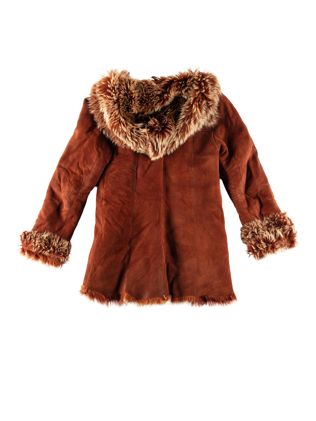 Vintage 70's Women Sheepskin Coat in BrownMN795