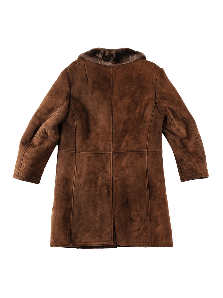 Vintage 70's Men Sheepskin Coat in BrownVN299