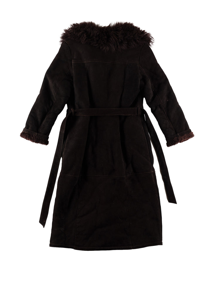 Vintage 70's Women Sheepskin Coat in BrownMN686