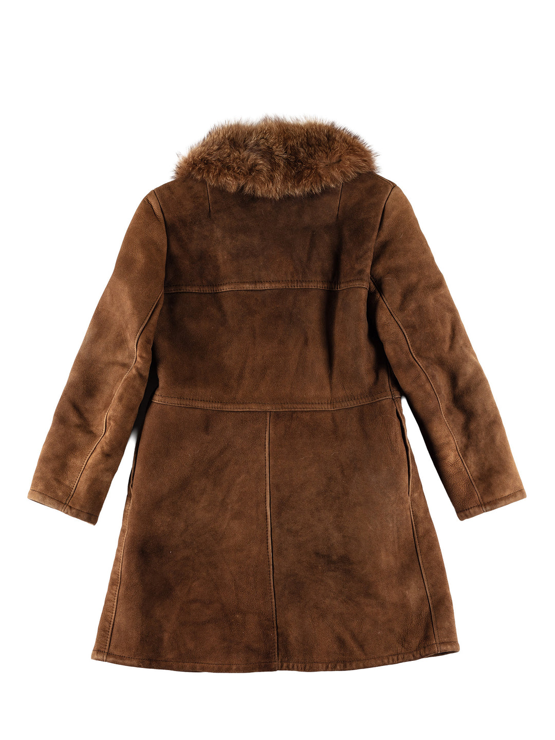 Vintage 70's Women Sheepskin Coat in BrownMN743