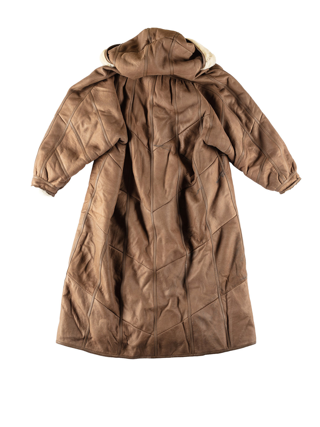 Vintage 80's Women Sheepskin Coat in BrownMN466