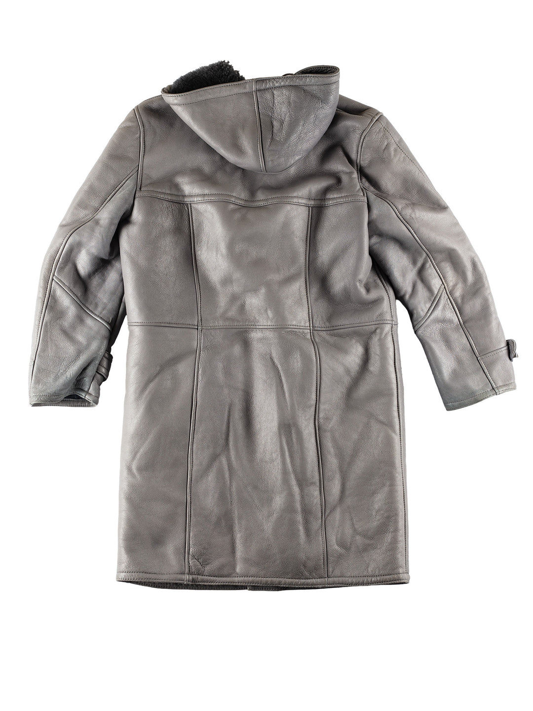 Vintage 80's Men Sheepskin Coat in GrayVN789
