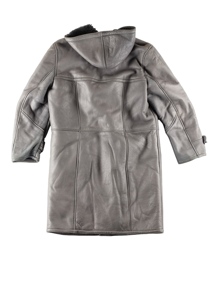 Vintage 80's Men Sheepskin Coat in GrayVN789