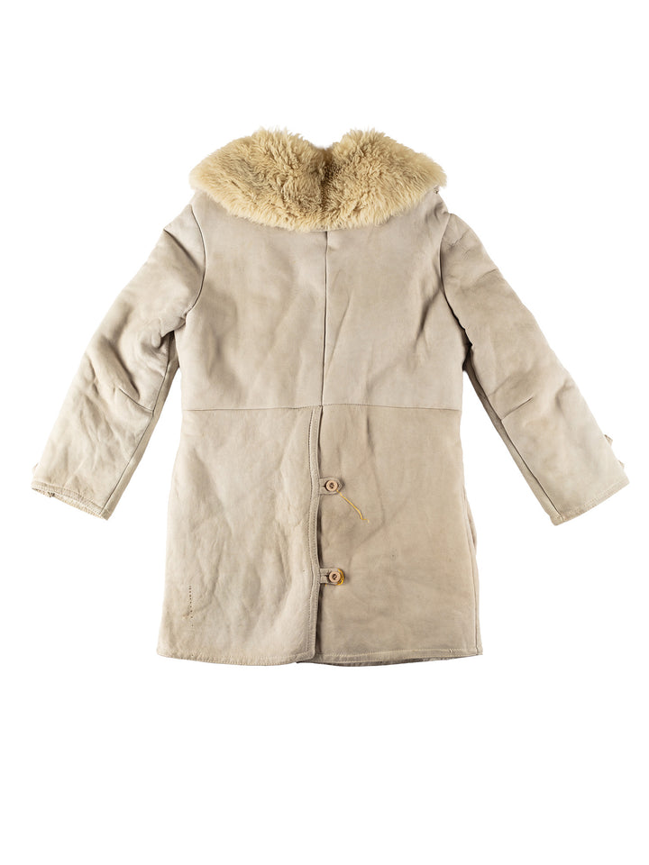 Vintage 70's Men Sheepskin Coat in BeigeVN558