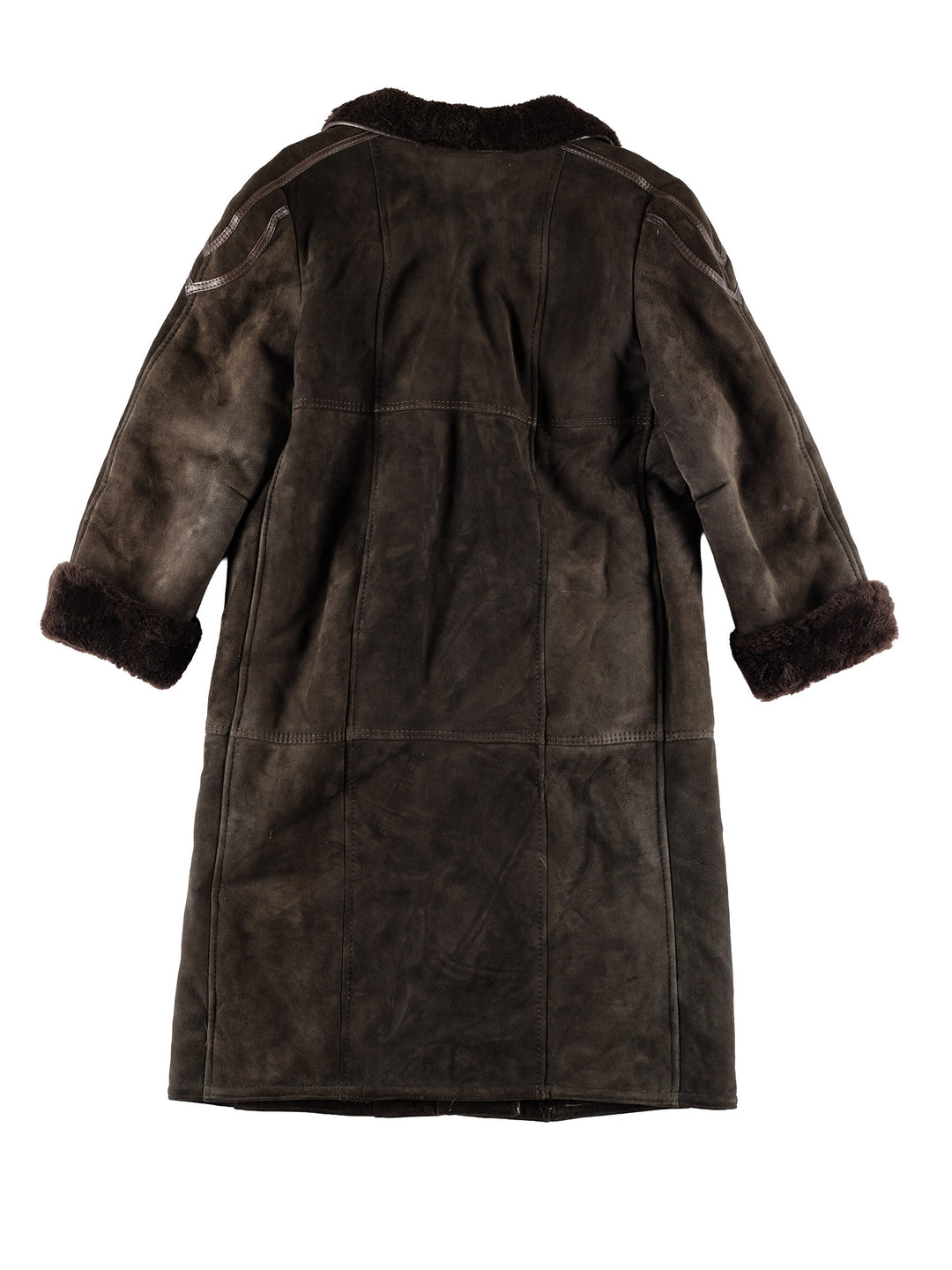 Vintage 80's Women Sheepskin Coat in BrownMN498