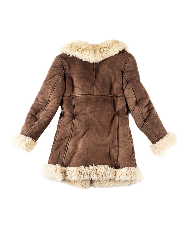 Vintage 70's Women Sheepskin Coat in BrownMN303