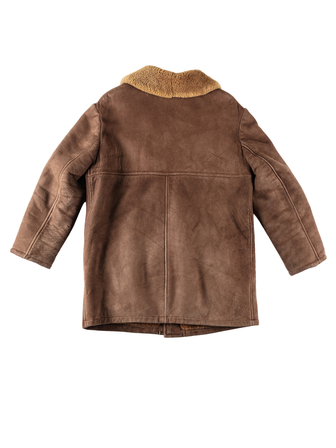Vintage 80's Men Sheepskin Coat in BrownVN304