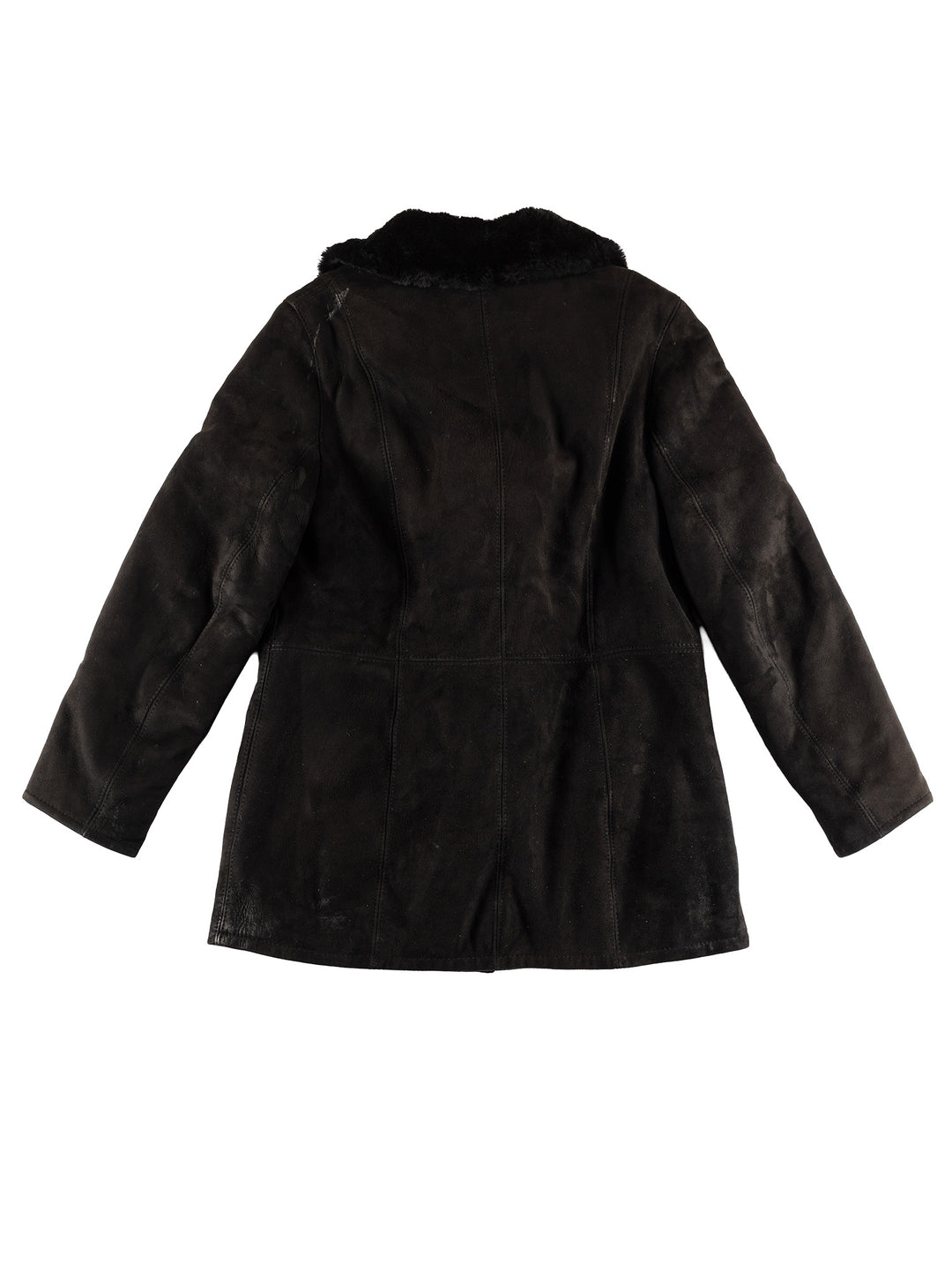 Vintage 70's Men Sheepskin Coat in BlackVN453