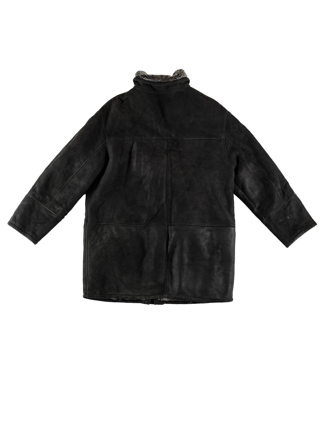 Vintage 80's Men Sheepskin Coat in BlackVN707