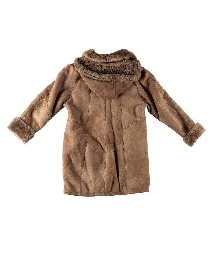 Vintage 70's Women Sheepskin Coat in BrownMN540