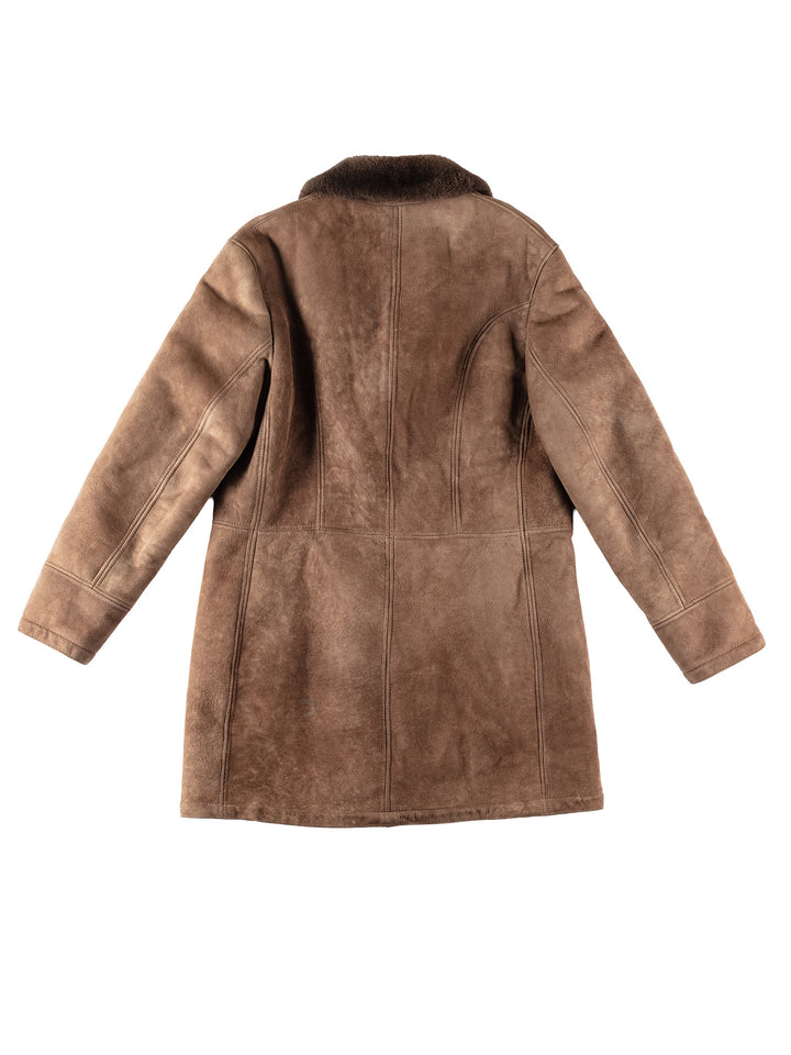Vintage 70's Men Sheepskin Coat in BrownVN294