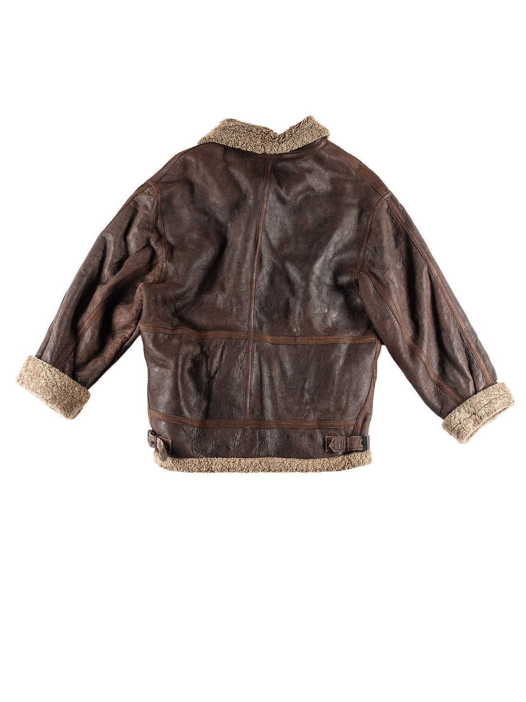 Vintage 80's Men Sheepskin Jacket in BrownVN451