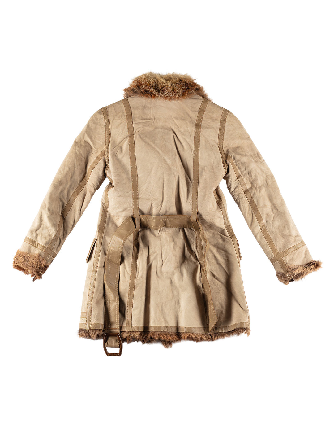 Vintage 70's Women Sheepskin Coat in BeigeMN623