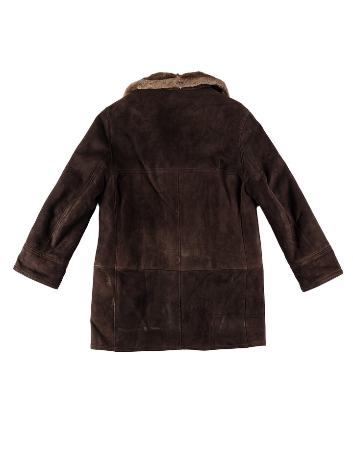 Vintage 70's Men Sheepskin Coat in BrownVN673