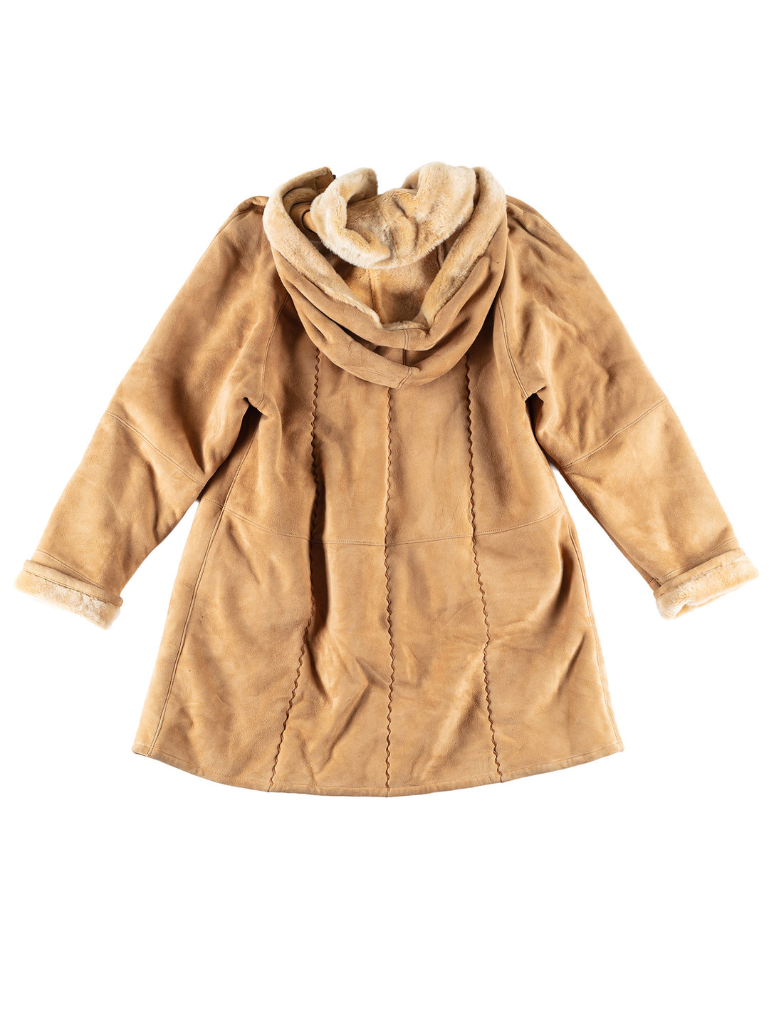 Vintage 70's Women Sheepskin Coat in BeigeMN748