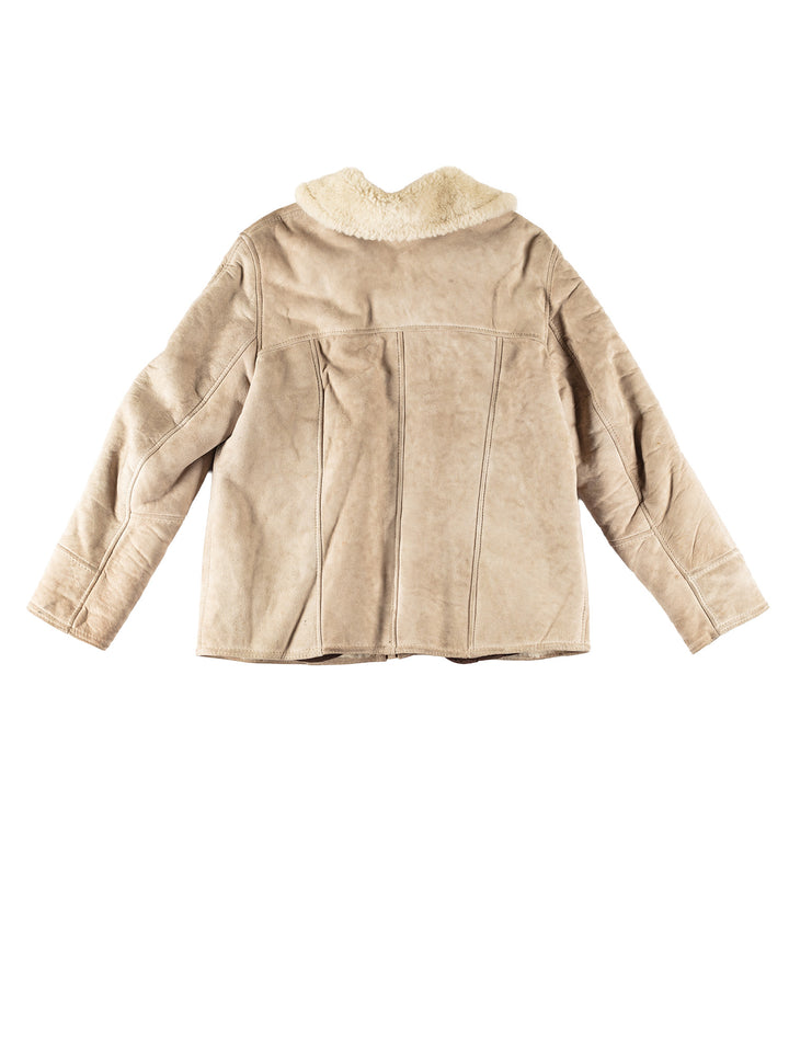 Vintage 70's Men Sheepskin Jacket in BeigeVN662