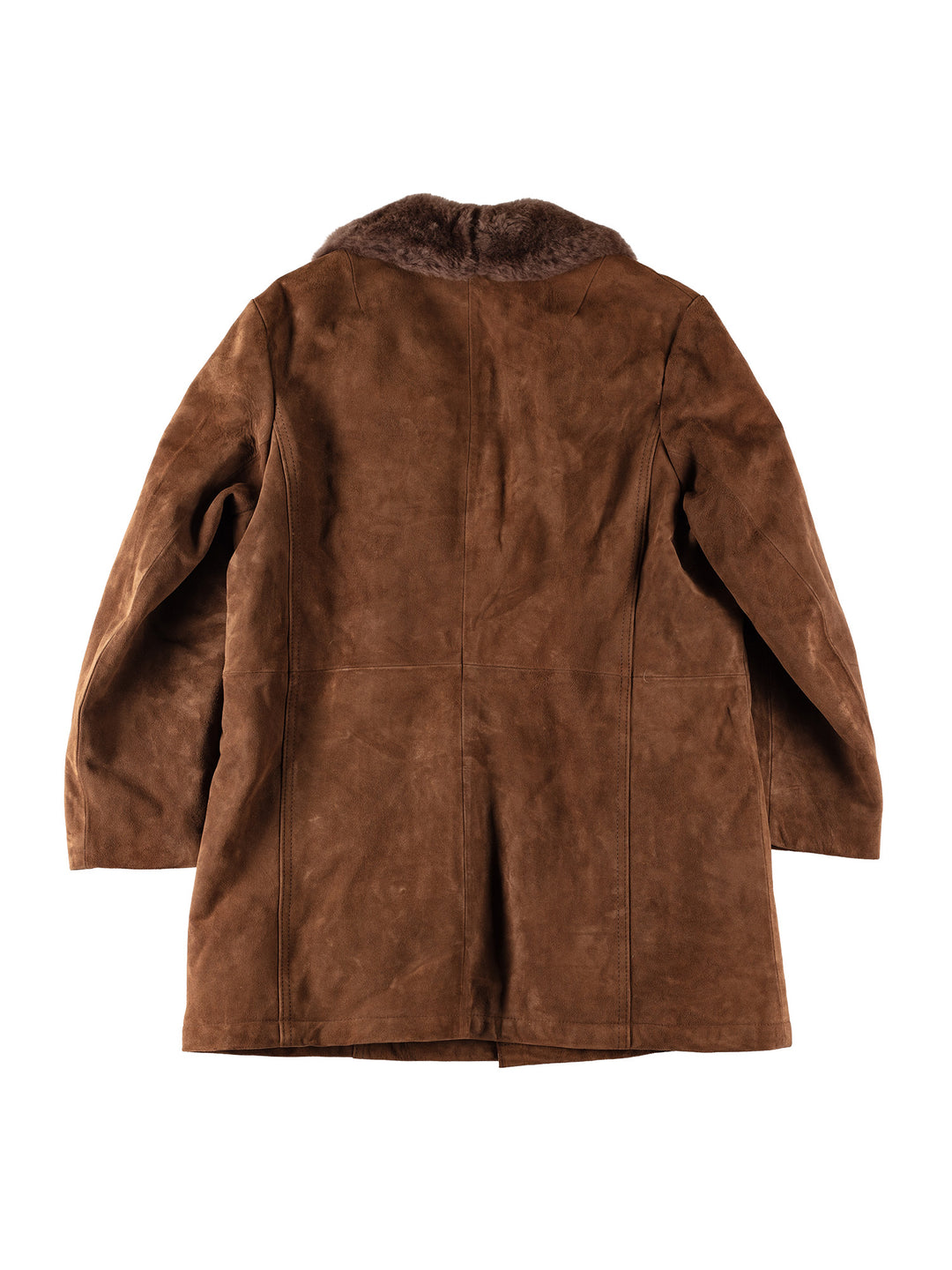 Vintage 80's Men Faux Sheepskin Coat in BrownVN535